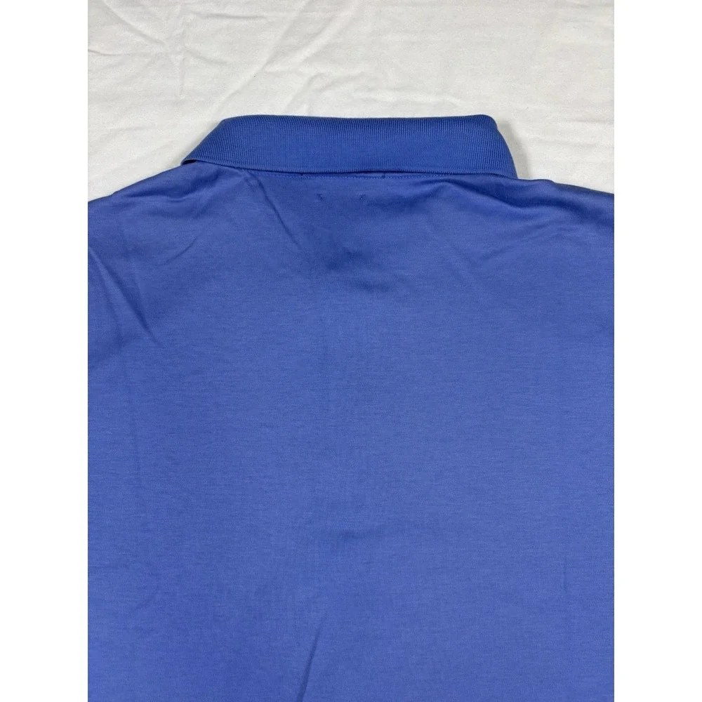 Polo Ralph Lauren Polo Shirt Mens Large Blue Pique Cotton Classic Fit Pony